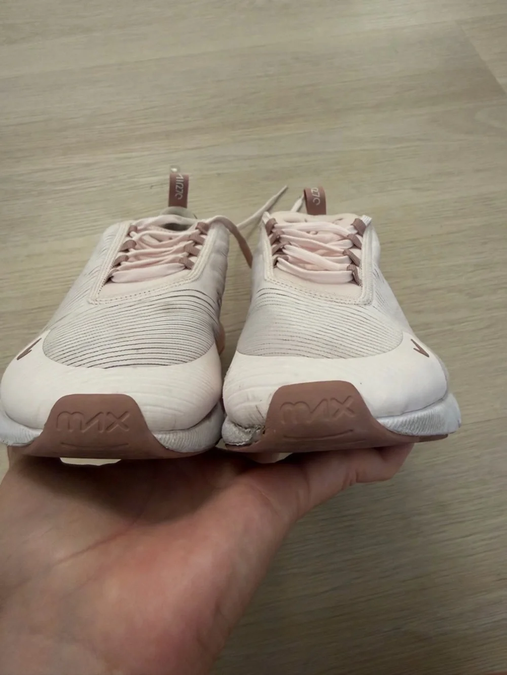 Nike Women’s Air Max 270 Sneakers - Blush Pink & White - Picture 8 of 10